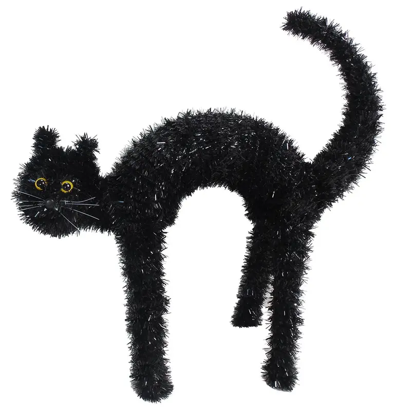 3D Halloween Black Cat Tabletop Decoration