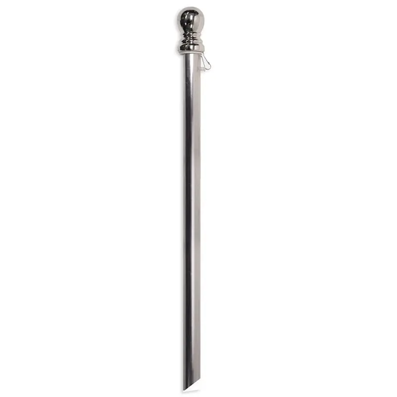 Chrome Finish House Flag Pole with Anti-Wrap Tube