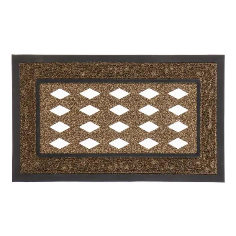 Decorative Brown Scroll Sassafras Doormat Tray