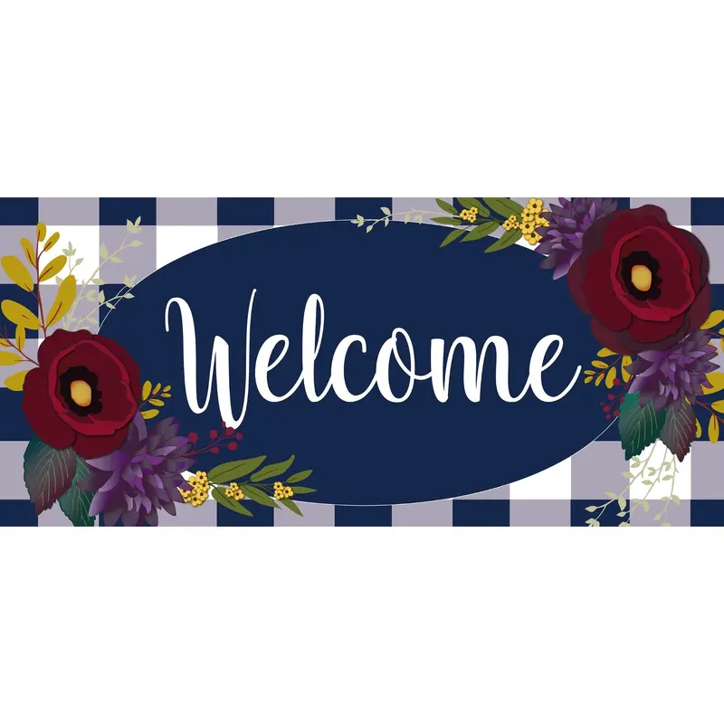 Fall Floral Check Sassafras Switch Mat