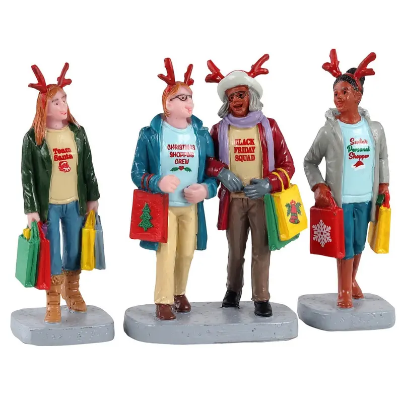 Lemax General Collectible Figurines: Girls Christmas Shopping Trip, Set of 3 #12026