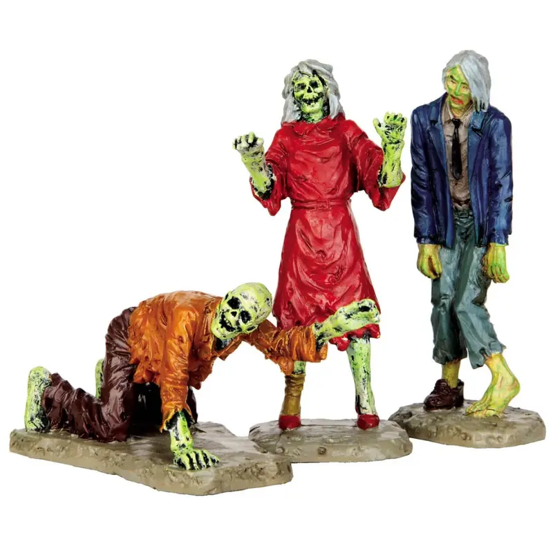 Lemax Spooky Town Walking Zombies, Set of 3 #42219