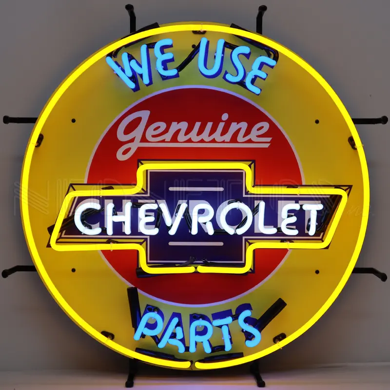 Neonetics Chevy Parts Neon Sign with Backing