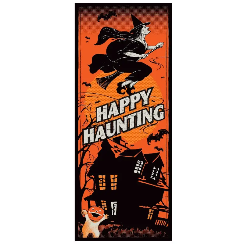 Vintage Halloween Door Cover