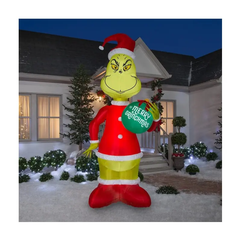 11' Dr. Seuss's Grinch with Grinchmas Ornament Airblown Inflatable