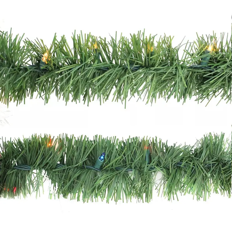 18' Pre-Lit Green Pine Artificial Christmas Garland