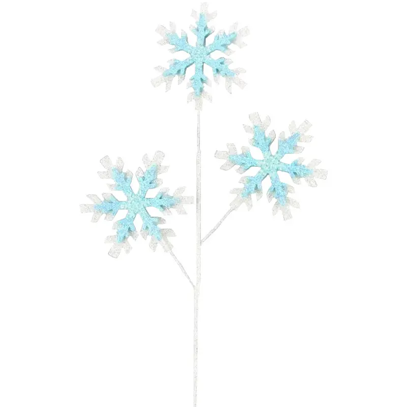 28" Glitter Snowflake Pick Spray