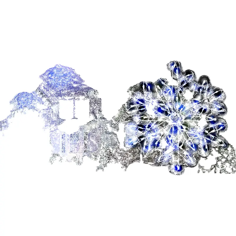 35" Twinkling LED Snowflake Silhouette Decoration