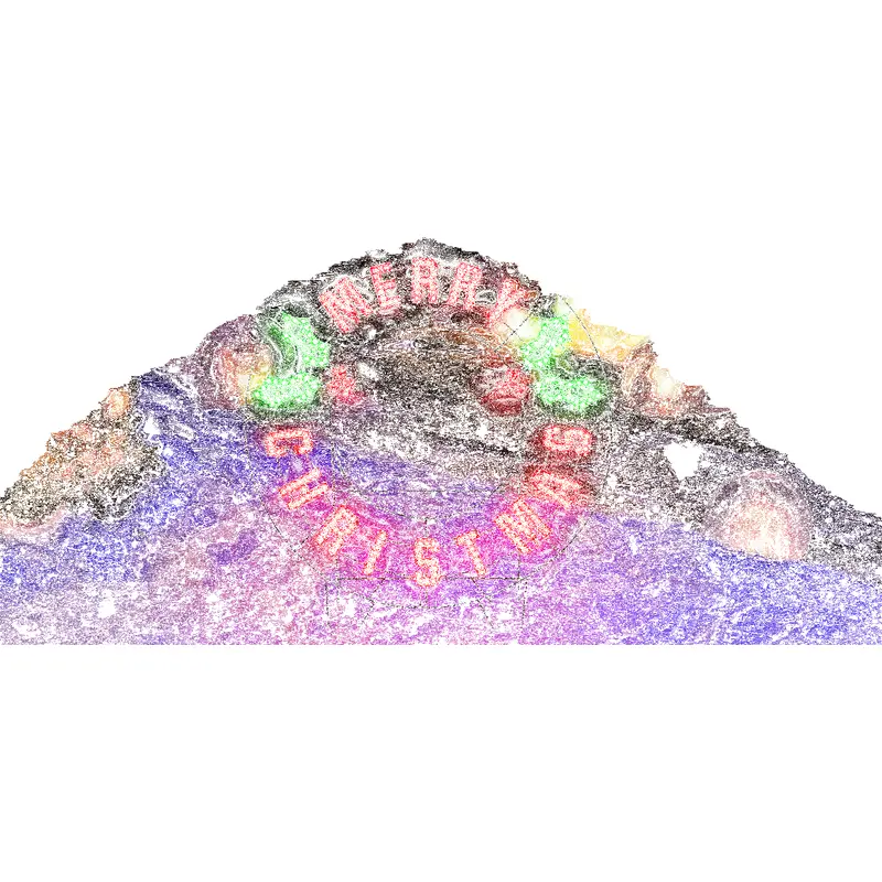 40" Merry Christmas LED Yard Wreath