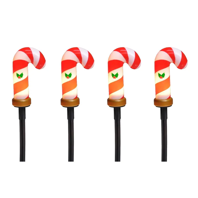4Pc. Candy Cane Pathway Lights