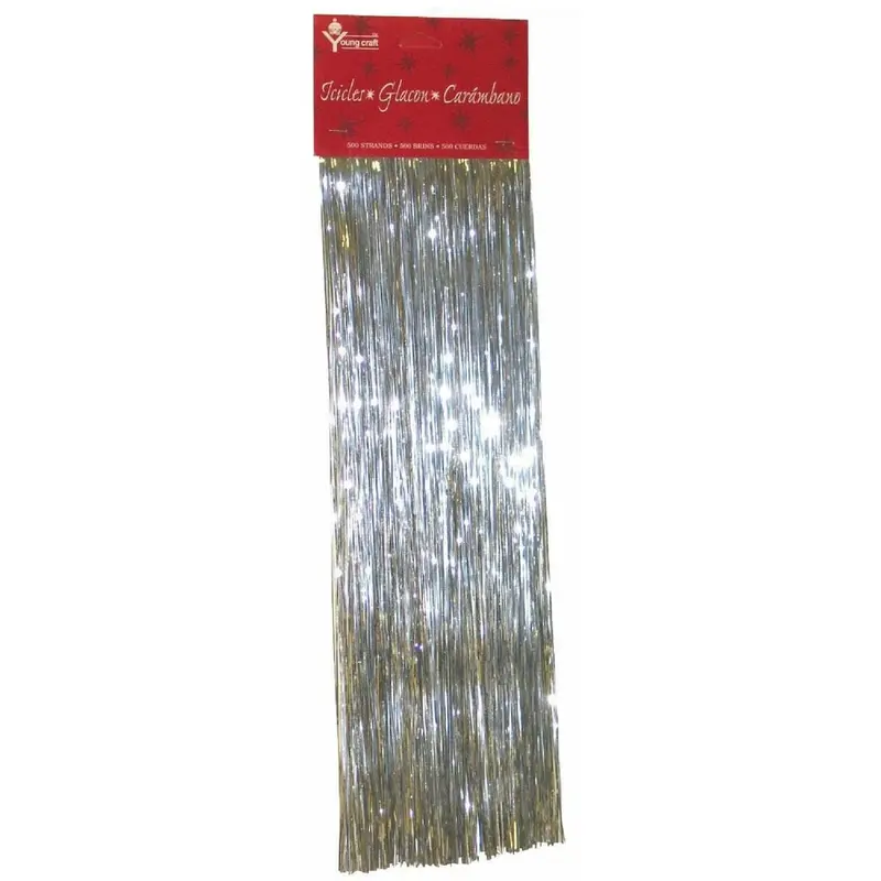 500 Shimmering Silver Icicles