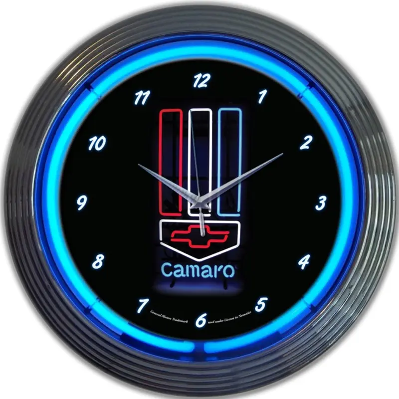 Neonetics GM Camaro Red, White & Blue Neon Clock