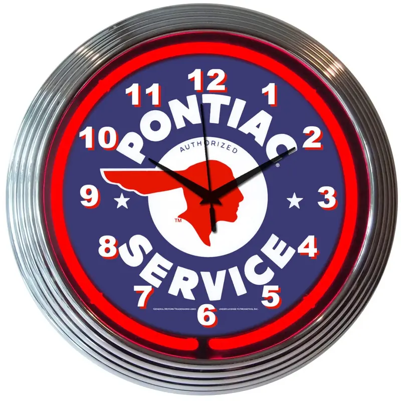 Neonetics GM Pontiac Service Neon Clock