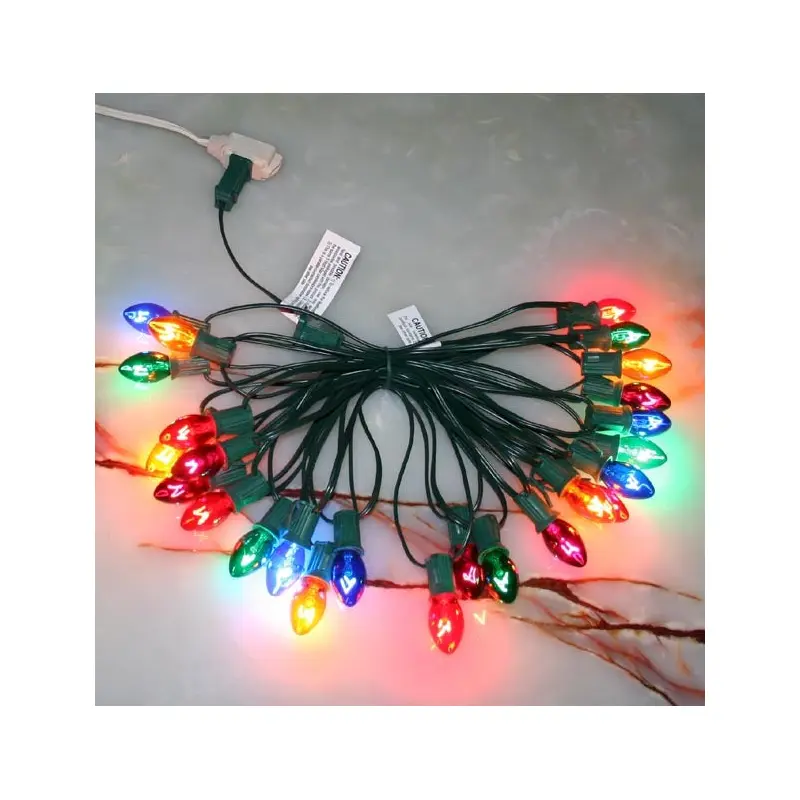 Set of 25 Transparent C7 Christmas Lights