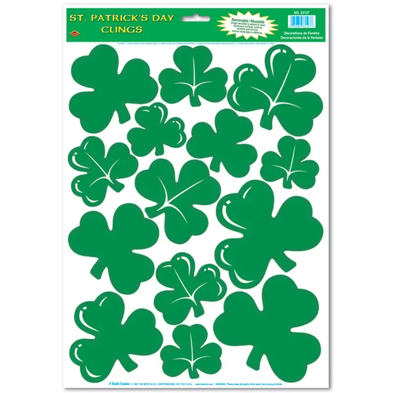 12" x 17" Shamrock Window Clings