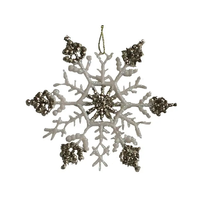3-Pack of Unbreakable Glitter Snowflake Ornaments