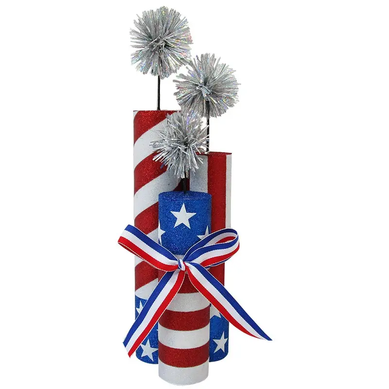 3D Patriotic Firecracker Tabletop Decor
