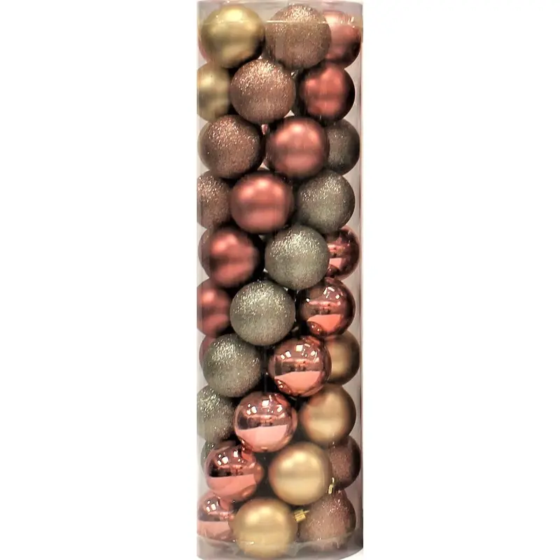 45-Pack of 60MM Shatterproof Ball Ornaments (Rose Gold/Champagne/Mist Green/Gold)