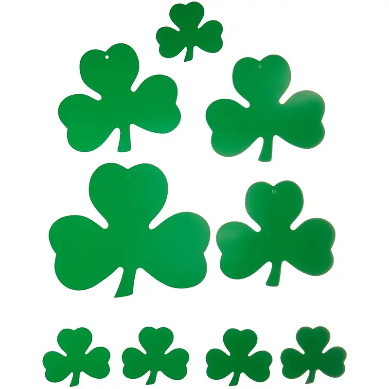 9-Pack of Shamrock Cutouts