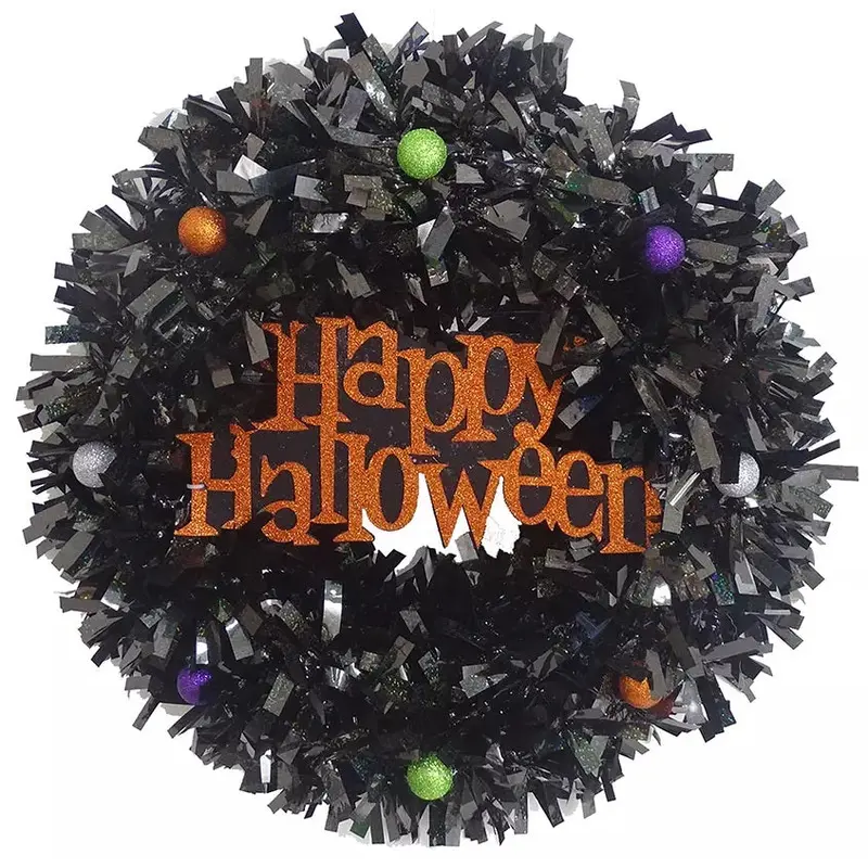 "Happy Halloween" Glitter Wreath