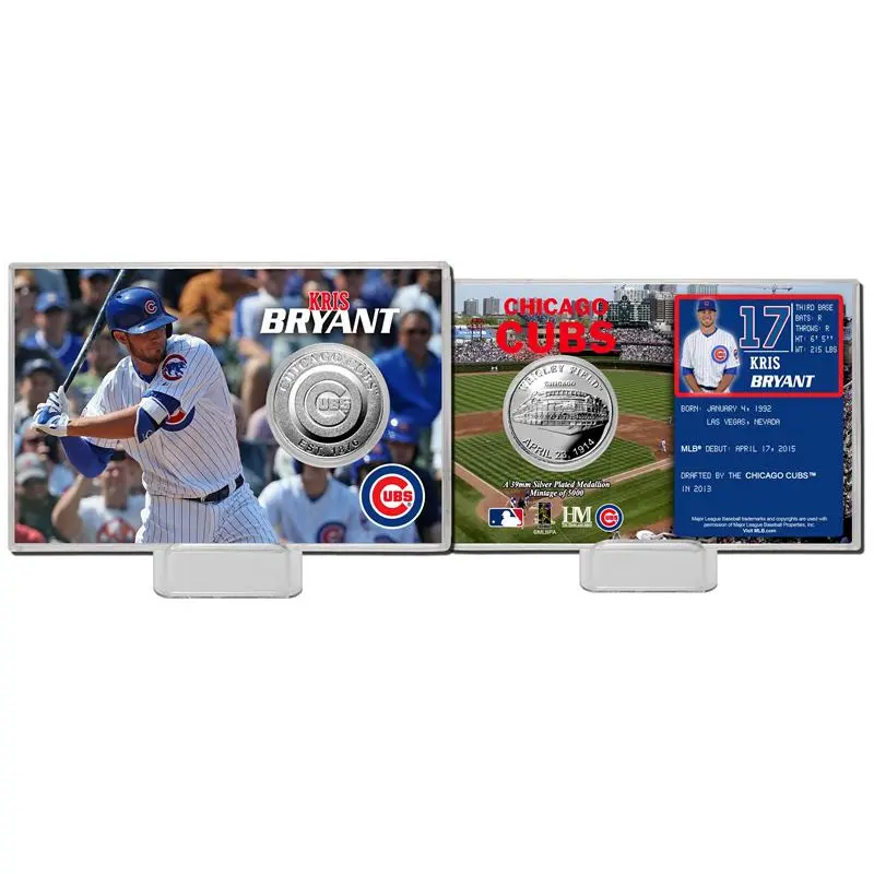 Highland Mint Chicago Cubs Kris Bryant Silver Coin Card