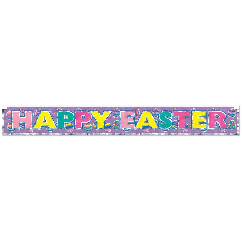 Metallic 'Happy Easter' Fringe Banner