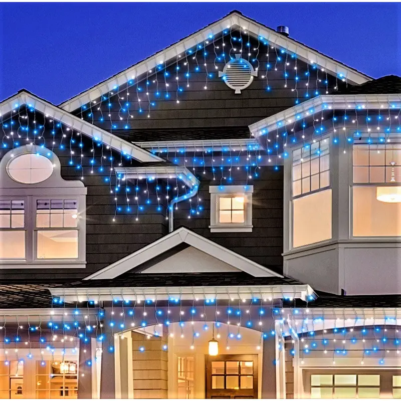Set of 200 Dramatic Drop LED Icicle Lights