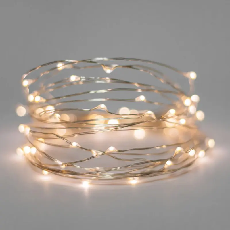Set of 50 Battery Operated LED Warm White Starry Christmas Lights