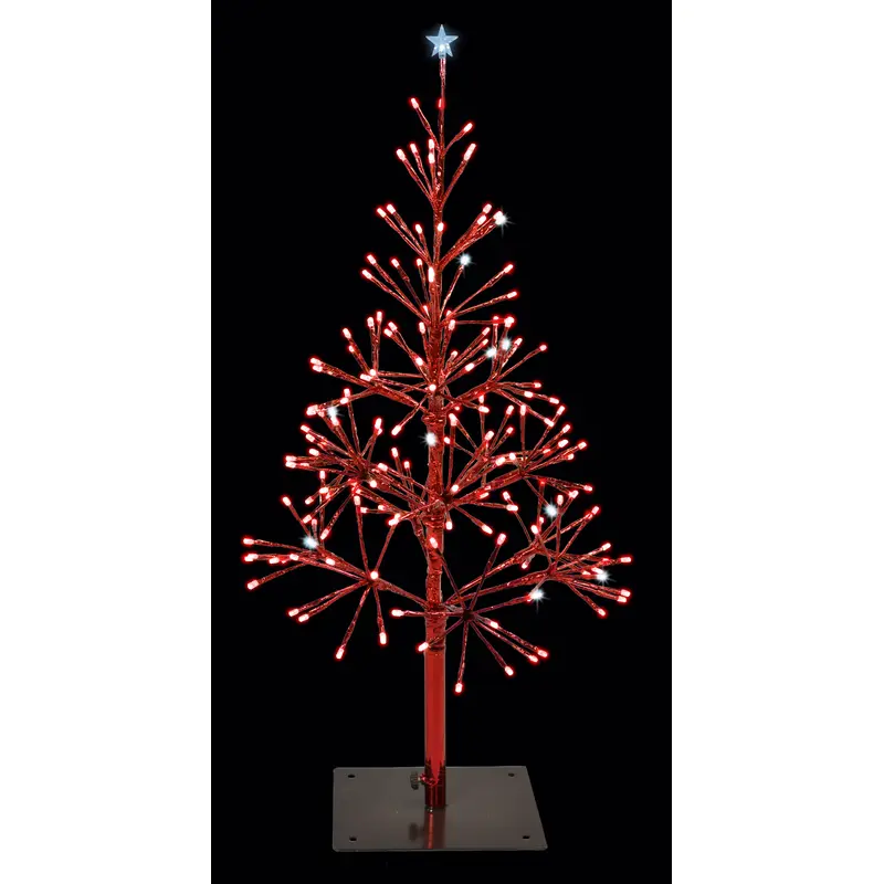 Shimmering Red LED Twinkle Tree Decoration