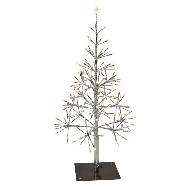 Shimmering Tree LED Silver/Warm White Twinkle