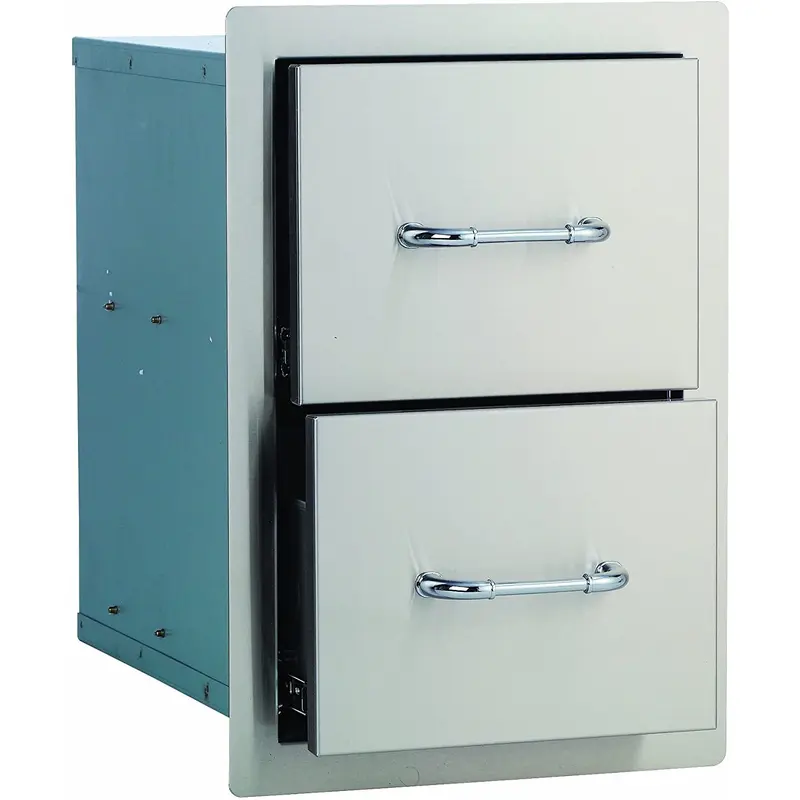 Bull Stainless Steel Accessory Storage Double Drawers