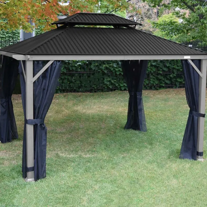 Cambridge Barnwood Hard Top Gazebos