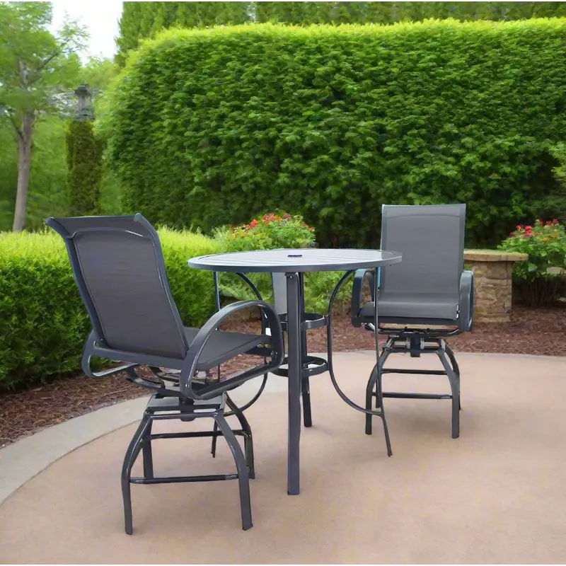 Dublin Gray High Dining Balcony Set