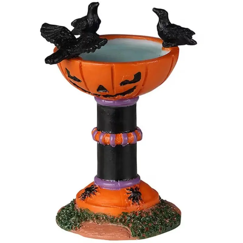 Lemax Spooky Town Jack-O-Lantern Birdbath #24943