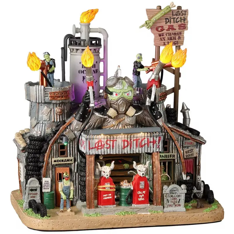 Lemax Spooky Town Last Ditch Gas & Salvage #25842