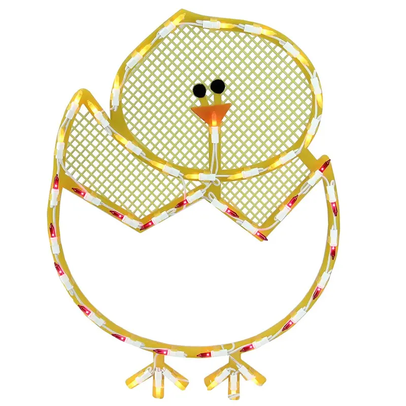 Lighted Hatching Baby Chick in Egg Easter Window Silhouette Decoration
