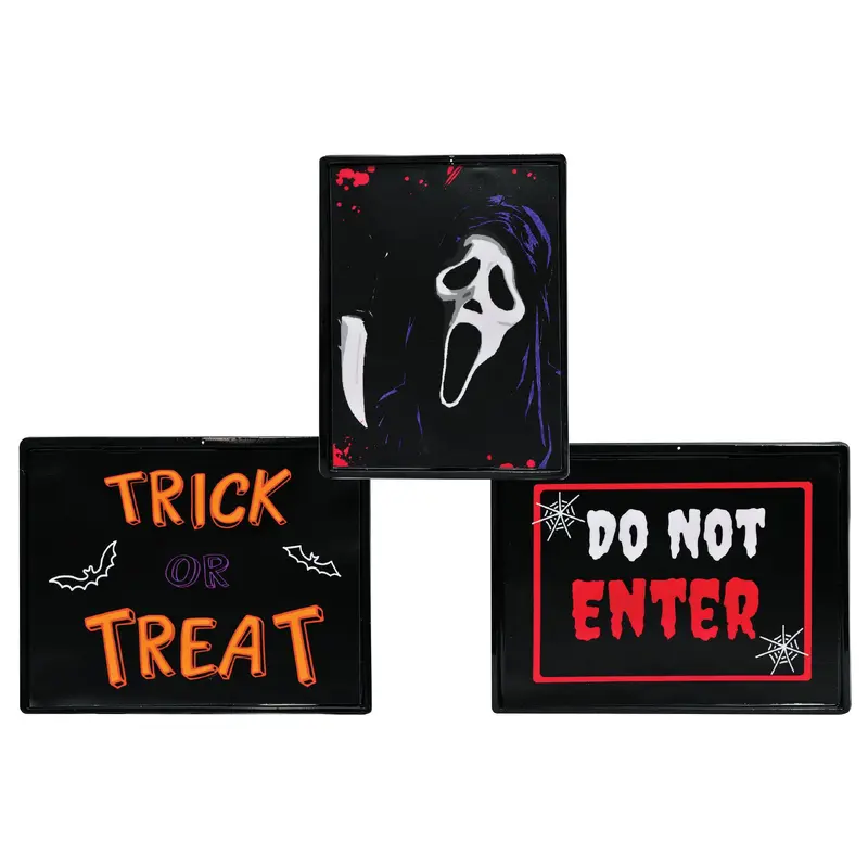 Neon Bright Light Up Halloween Signs