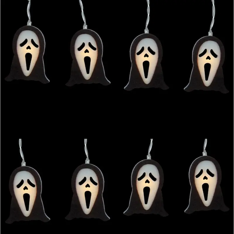 Set of 10 Ghost Face String Lights