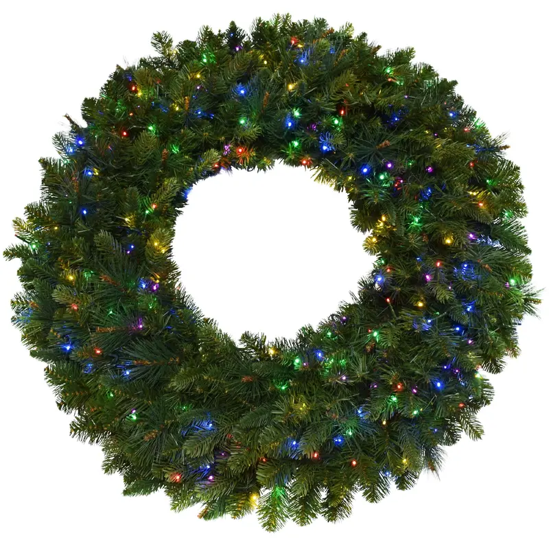 36" Artificial Bristol Pine Wreath Pre-Lit with 350 Twinkle Lights