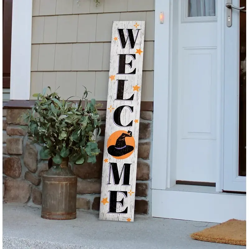 Halloween Welcome Porch Board