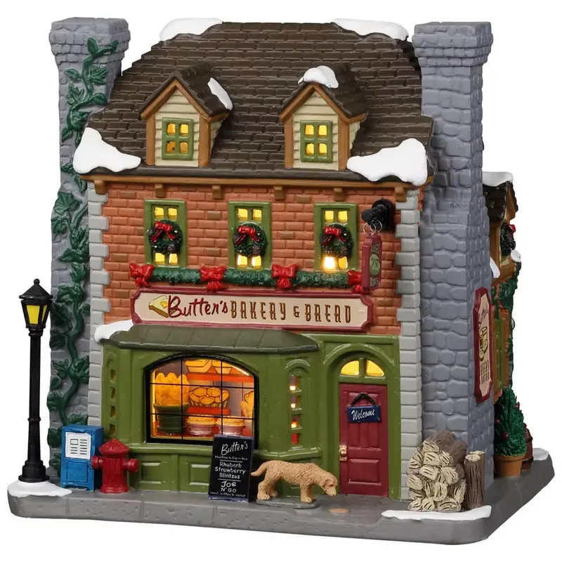 Lemax Caddington Village Lighted Building: Butters Bakery & Bread #25874