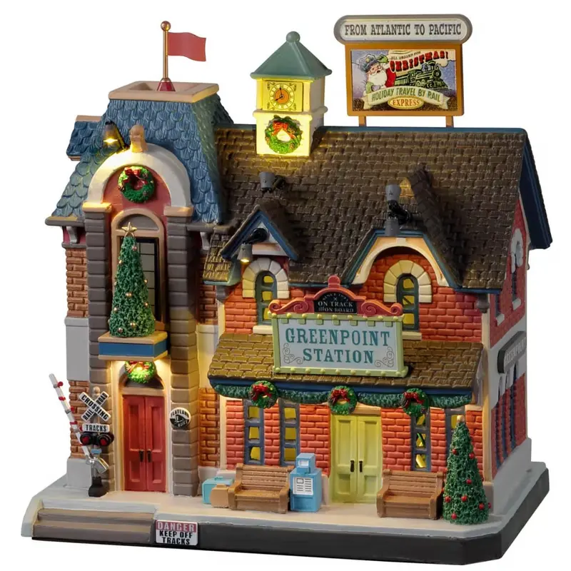 Lemax Caddington Village Lighted Building: Greenpoint Railroad Station #25866