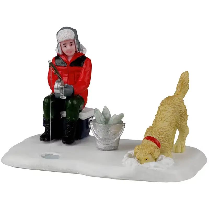 Lemax Vail Village Figurine: Ice Fishing Buddies #22138