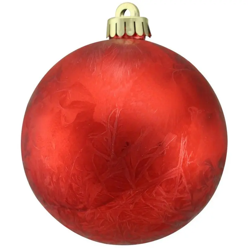100MM Red Feather Smooth Ornament