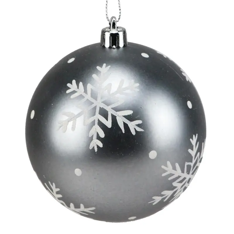 100MM Smooth Snowflake Ball Ornament