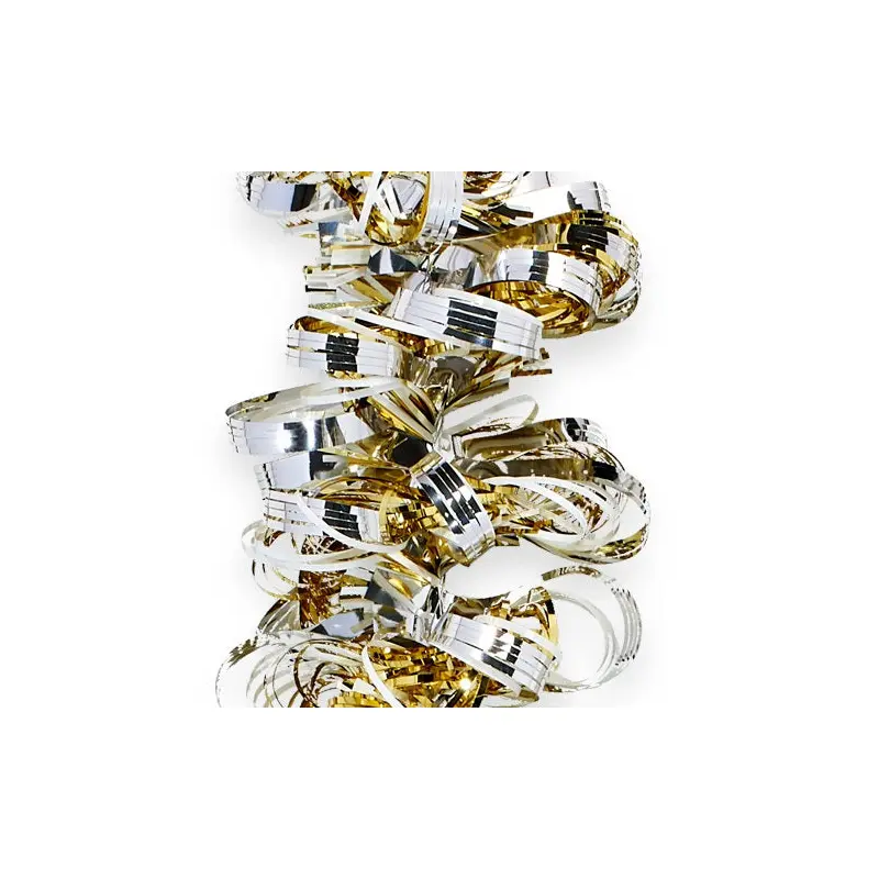 12' Deluxe Angel Hair Garland (Silver/Gold/White)