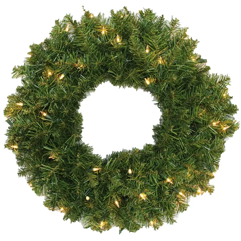 24" New Carrington Pre-Lit Wreath