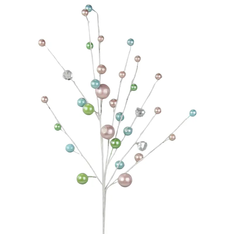 25" Metallic Pearl Ball Pick Spray