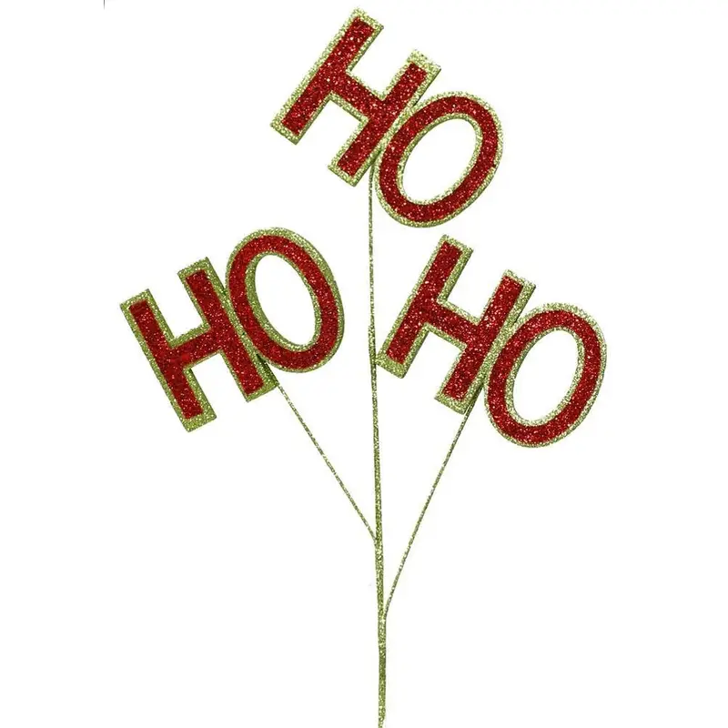 29" Glitter Ho Ho Ho Pick Spray Decoration