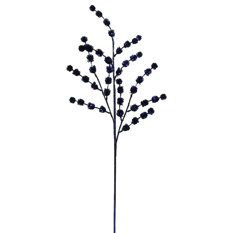 30.5" Navy Blue Glitter Sequin Spray